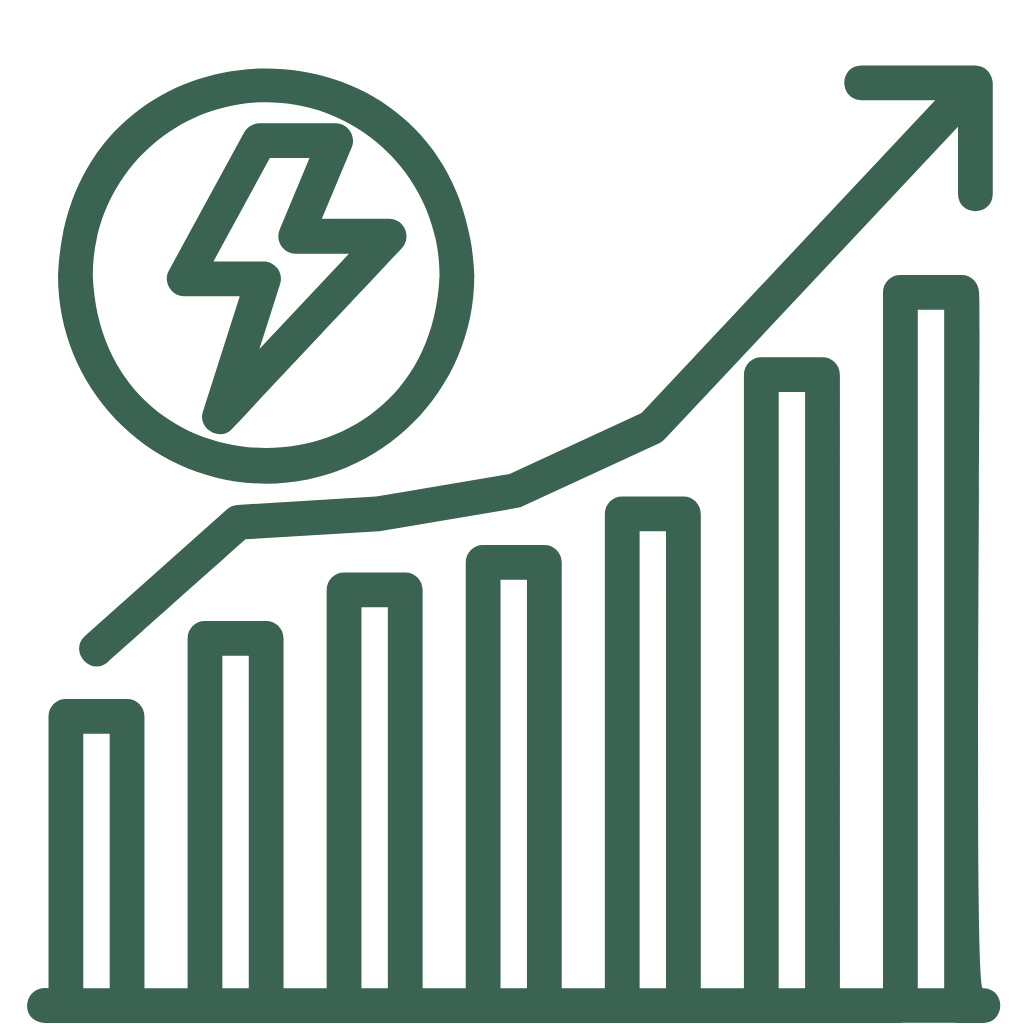 3 Invest a graph with a lightning bolt and a black background
